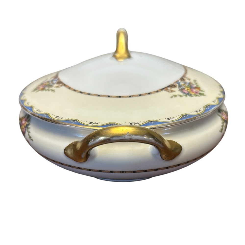 Antique Replacement China 1920s Noritake Round Covered Vegetable Bowl in Mariana - Picture 6 of 12